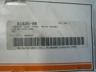 Harley Chrome Abdeckung Gas Tank Trim Dash Panel NOS 61635-88 Shovelhead FXRS - Bild 4