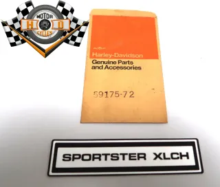Original Harley Davidson AMF Aufkleber Gabelcover Decal Tripple Trees Fork Cover NOS 59175-72 XLCH - Bild 1