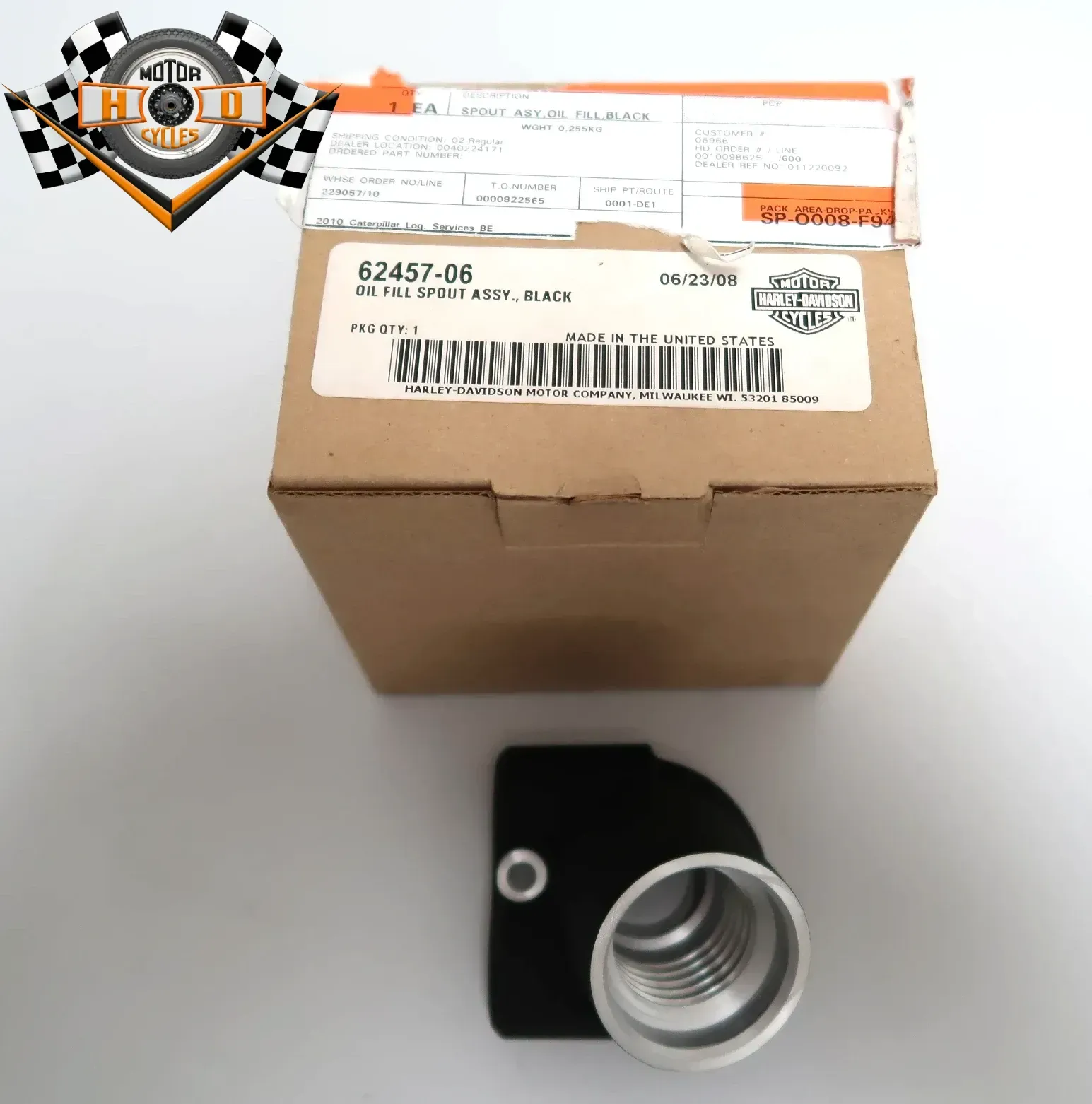 Original Harley-Davidson Öl-Einfüllstutzen Oil fill spout Assy 62457-06 Twin Cam Dyna Street Bob - Bild 1