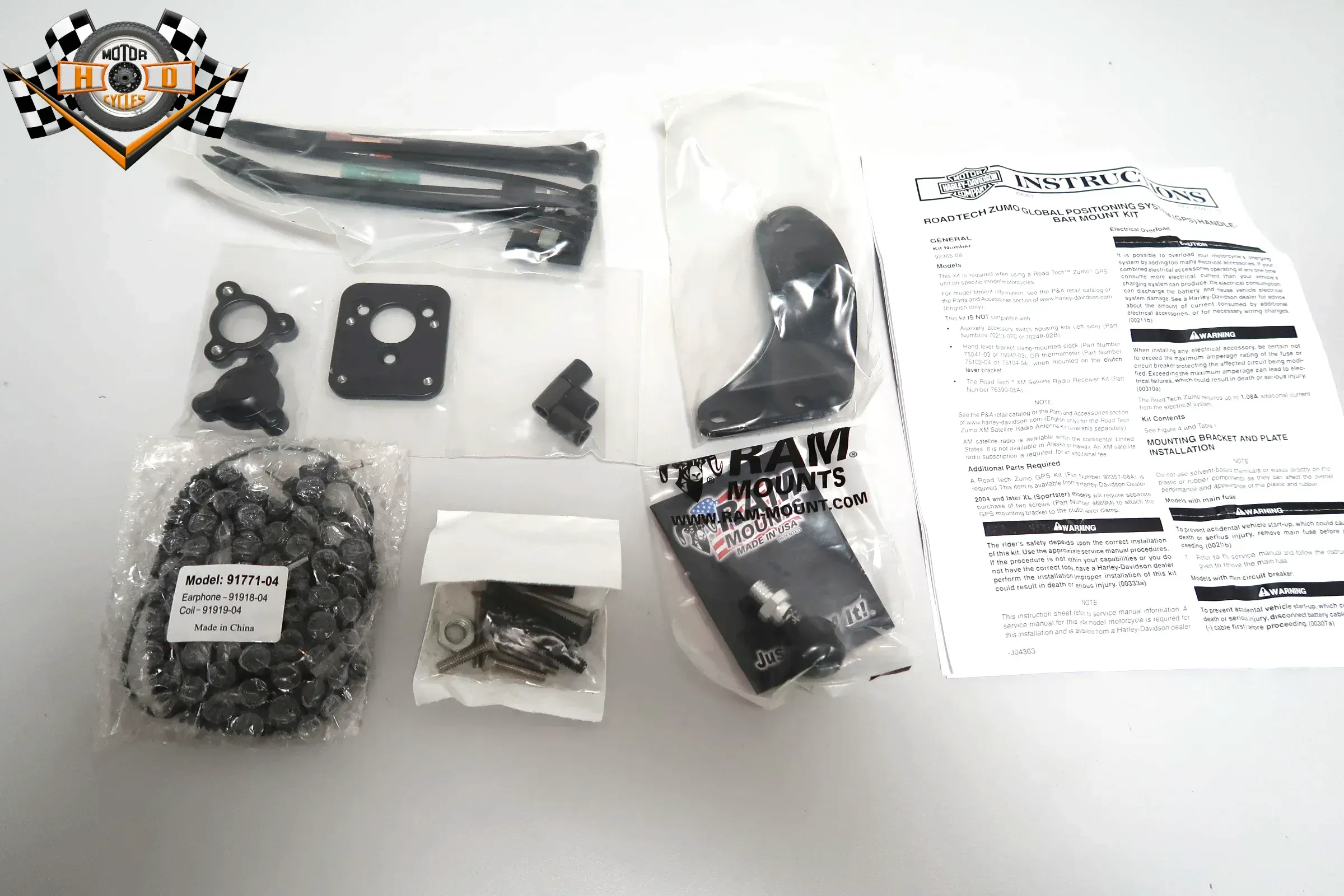 Original Harley-Davidson GPS-Halter Handlebar Mount Roadtech Zumo 92365-08 Softail Raod King V-Rod - Bild 1