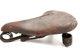 INDIAN Ledersitz Sattel Seat Saddle Motocycles Bicycle BROOKS Vintage Antique OEM Rarität sehr selten - Bild 11