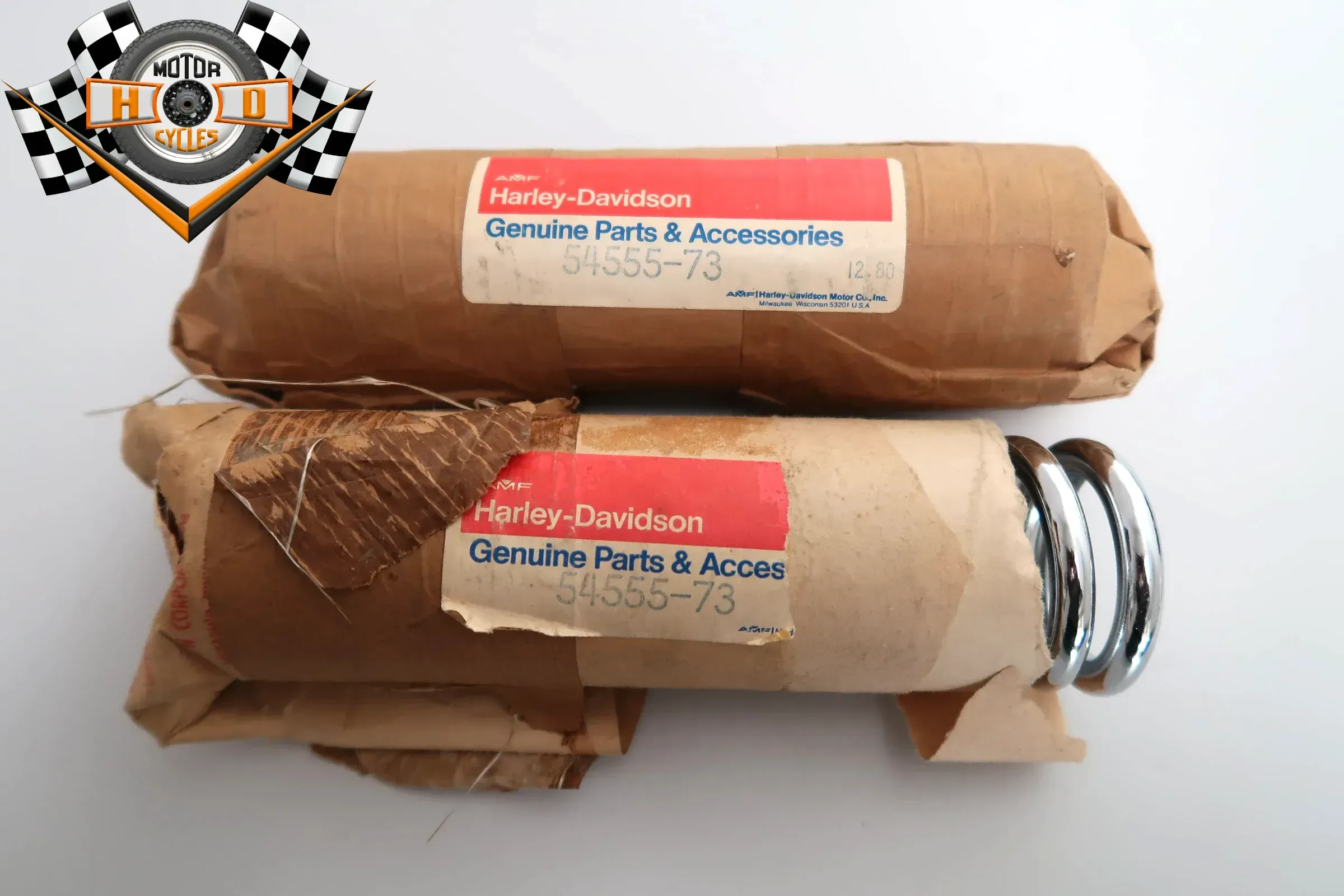Original Harley AMF NOS Stoßdämpferfedern pair of Spring Shock Absorber Shovelhead FX 1973- - Bild 1