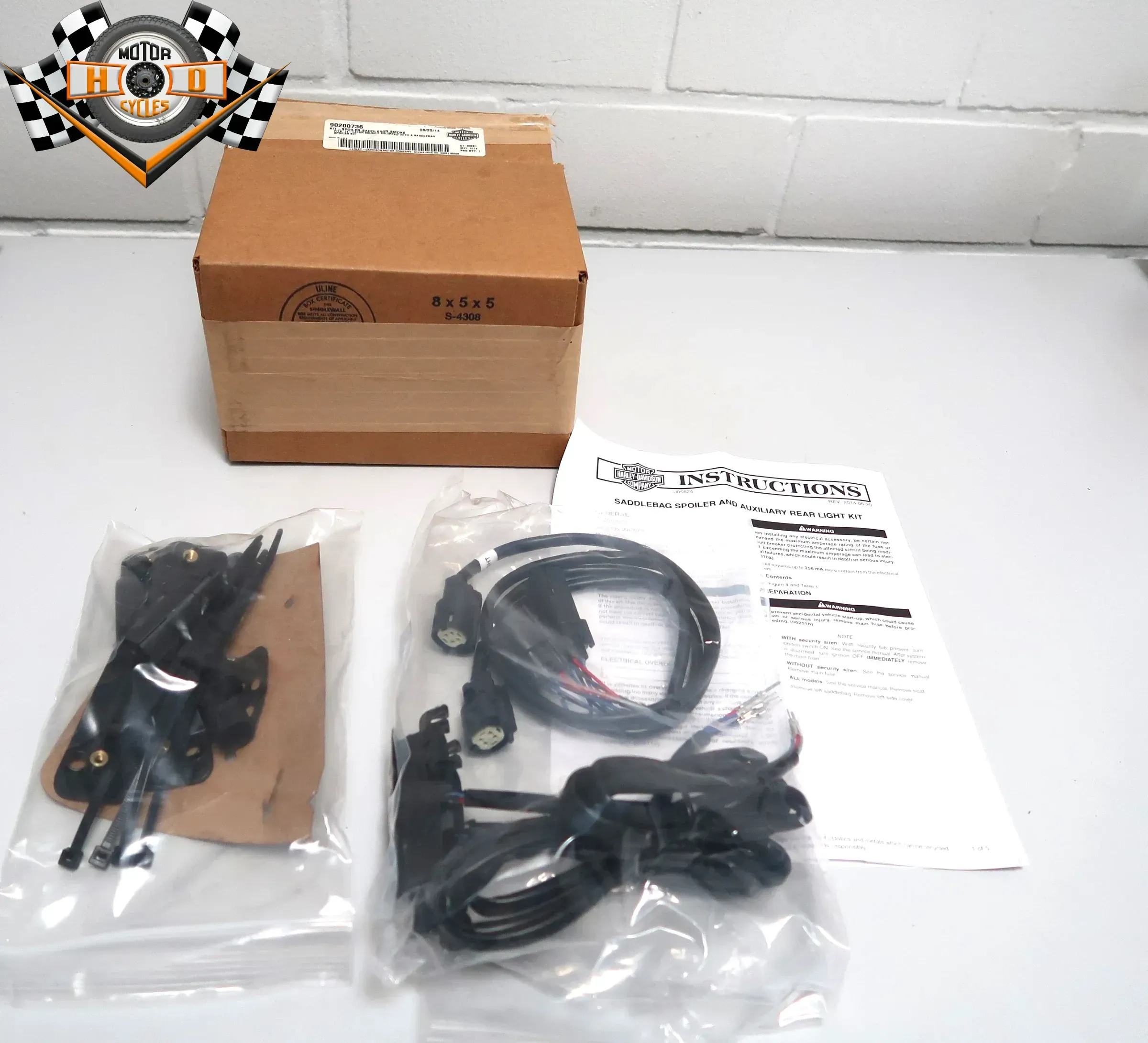 Original Harley-Davidson LED Spoiler Satteltaschen Saddlebag smoke Kit 90200736 Touring Twin Cam - Bild 1