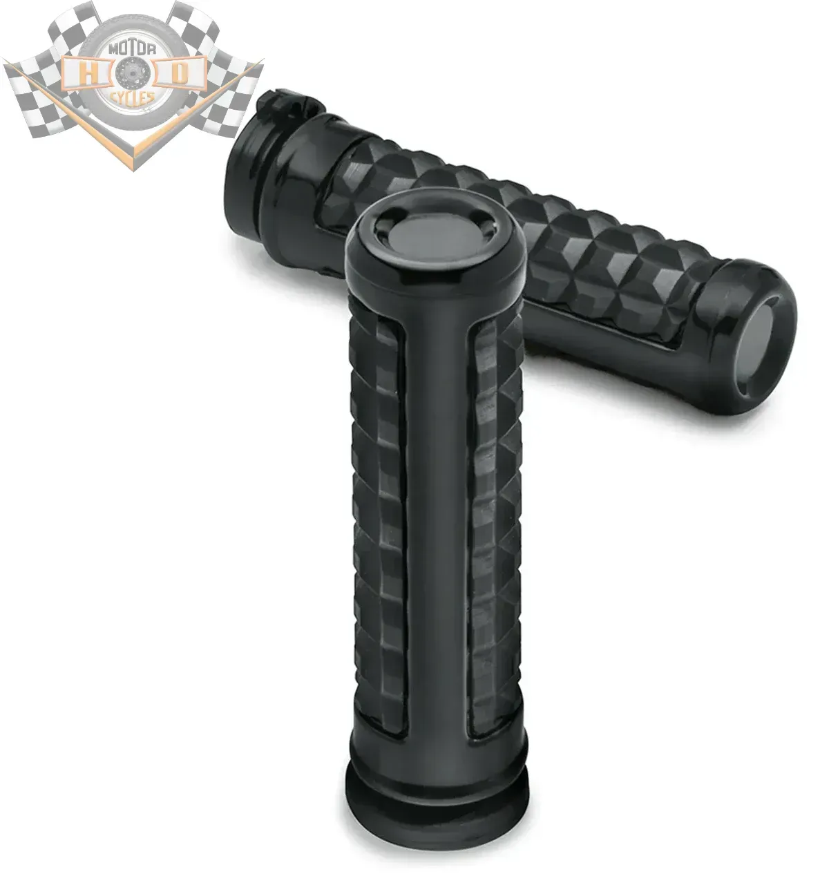 Original Harley Davidson Lenkergriffe Dominion Hand Grips Gloss Black  22 mm 56100233 Buell Street - Bild 1