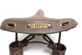 INDIAN Ledersitz Sattel Seat Saddle Motocycles Bicycle BROOKS Vintage Antique OEM Rarität sehr selten - Bild 2