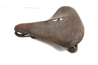 INDIAN Ledersitz Sattel Seat Saddle Motocycles Bicycle BROOKS Vintage Antique OEM Rarität sehr selten - Bild 4
