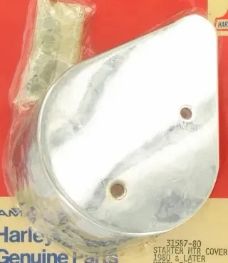 Original Harley Anlasser Starter Cover Chrom 31587-80 NOS Genuine Shovelhead FLT Tour Glide FLHT - Bild 5