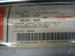 Harley frame cover kit left Seitenabdeckung NOS 66351-82A Shovel EVO FXR FXRP - Bild 2